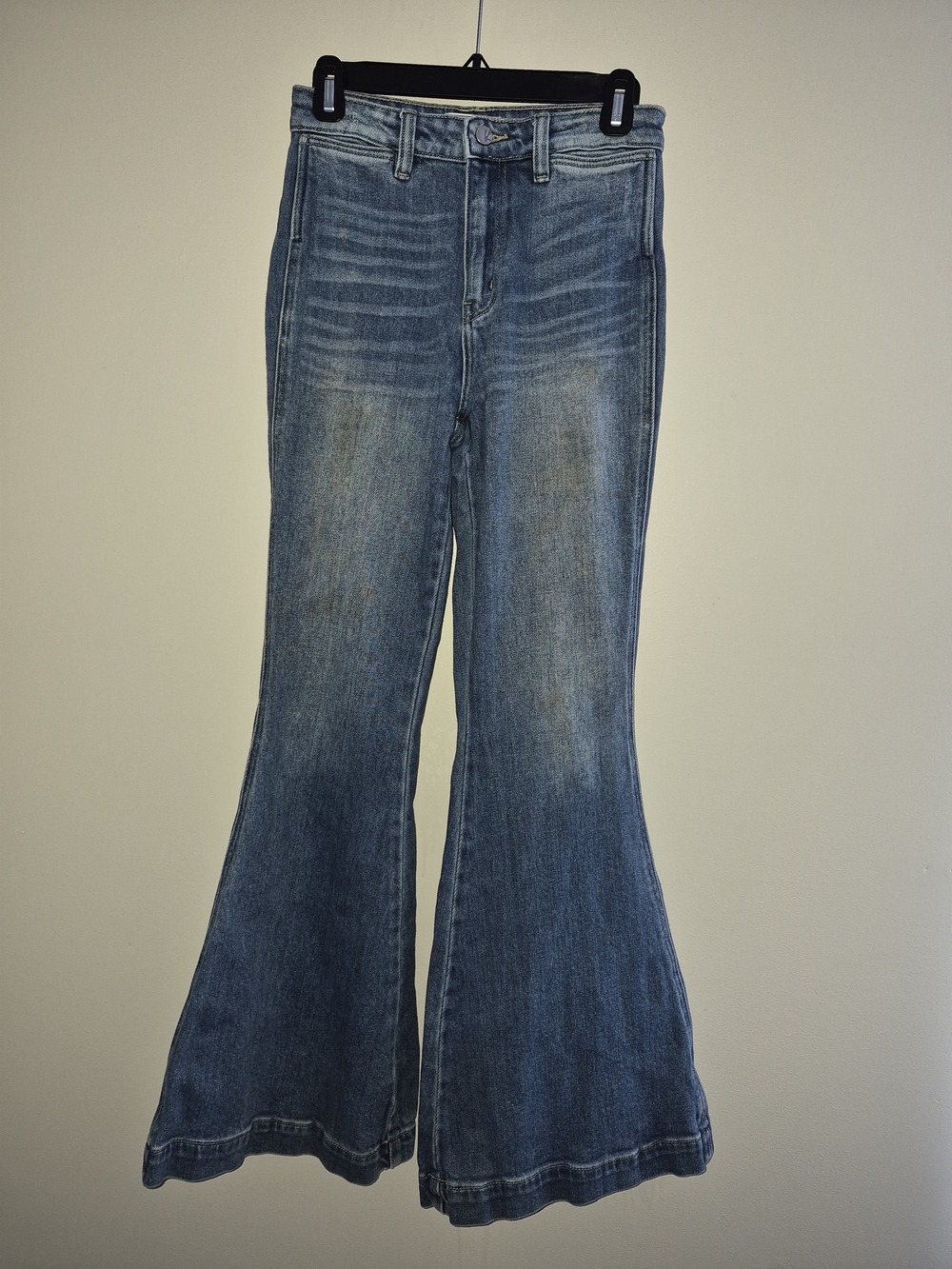 KanCan Ultra High Rise Flare Jeans Womens Size 25 Bell Bottom Stretch Denim